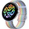 image:imageGoogle Pixel Watch Crafted Leather Band  Only Compatible with The 45mm Pixel Watch 3  Obsidian  LargePride  Rainbow